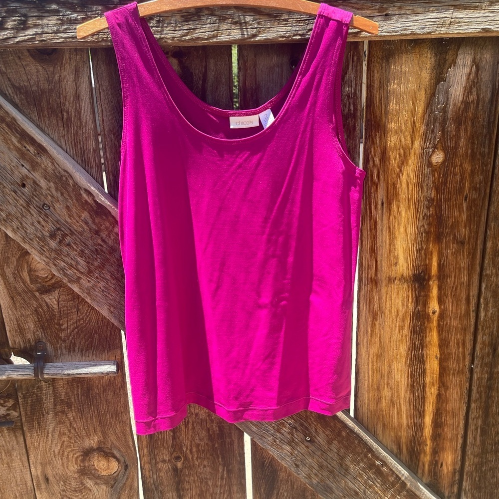 Chico's Pink Tank Top Classic Sleeveless Style - Picture 3 of 4